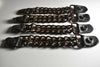 Motorcycle Leather Chain Vest Extender Biker Snap on - Extend your Vest (BROWN) - HighwayLeather