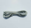 Buffalo Leather Gear HL80910WHITE genuine leather lace cord, 64-inch white braided string for crafting or lacing projects.