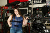 Women’s Navy Blue Tactical Style Leather Motorcycle Club Vest – Shade 48 | HL14945NV-BLU48