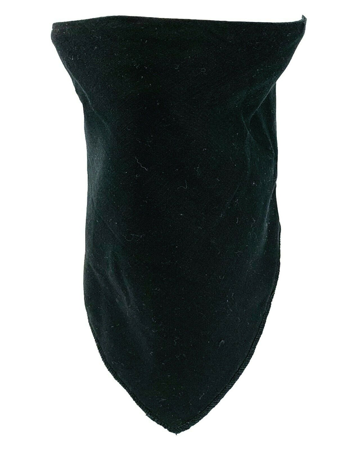 Black cotton biker face mask with Velcro closure, neck warmer, and safety design by HighwayLeather, suitable for outdoor activities.