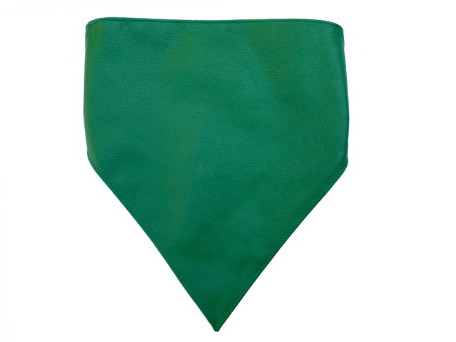 HighwayLeather green leather motorcycle half face mask with face, neck, and safety coverage made from 100% cowhide leather.