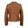 Woman's HighwayLeather zip front scuba jacket with stand-up collar, stylish and fitted women's jacket for a modern look.
