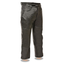 Men's Jean Style Pocket Leather Over Pants - HighwayLeather
