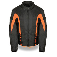 Ladies Textile Jacket w/ Side Stretch & Lacing - HighwayLeather