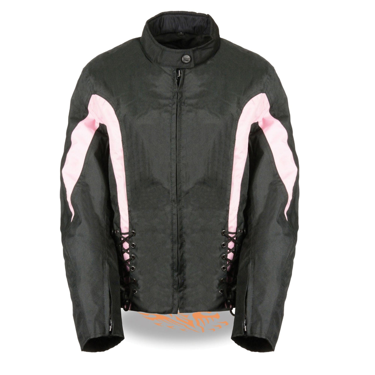 Ladies Textile Jacket w/ Side Stretch & Lacing - HighwayLeather