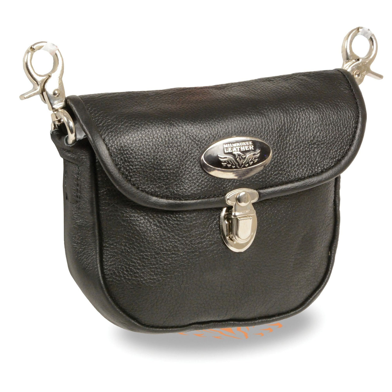 Leather Belt Bag w/ Flap & Belt Clasps(8.5X5.5) - HighwayLeather