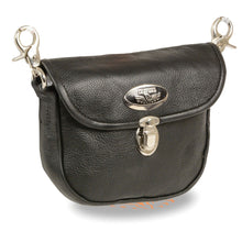 Leather Belt Bag w/ Flap & Belt Clasps(8.5X5.5) - HighwayLeather