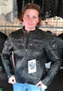 Ladies Sporty Scooter Jacket with Reflective Skulls - HighwayLeather