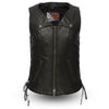 The Jenni Ladies Revealing Side Laces Vest - HighwayLeather