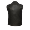 The Rampage Men's Banded Collar & Hip Relief Side Zippers Vest - HighwayLeather