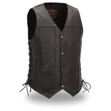 The Top Biller Men's 10-Pocket Leather Vest - HighwayLeather