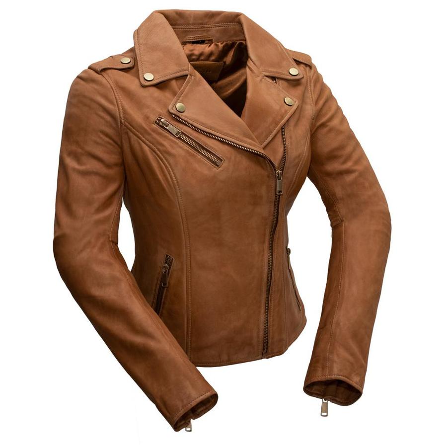 HighwayLeather Women's Harper leather jacket, stylish women’s outerwear with a fitted design and classic leather finish.