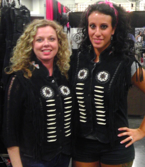 Black Western Indian Eagle women’s vest by Buffalo Leather Gear, featuring intricate eagle design and leather details.