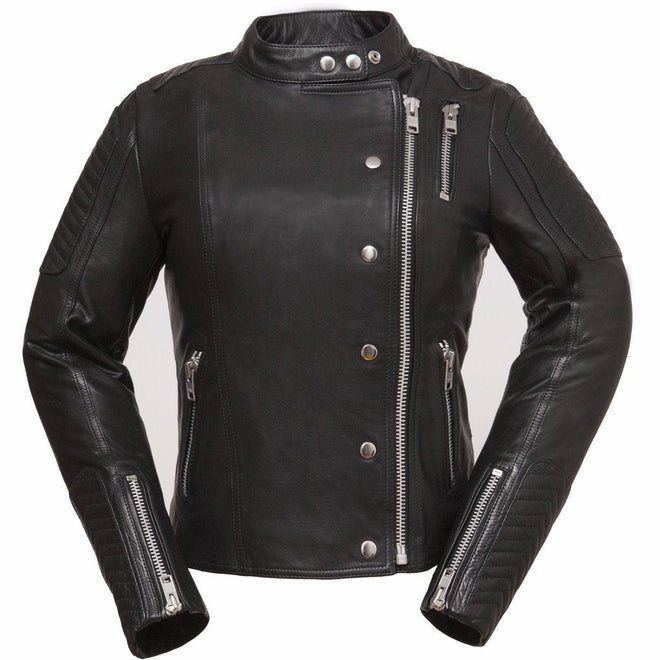 Women's black leather jacket inspired by The Warrior Princess, stylish and fitted, from HighwayLeather women's jackets collection.