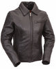 Women's Clean Cruiser Leather Jacket Clean Look - HighwayLeather