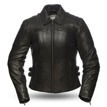 Womens Aniline Cowhide Clean Curvy Motorcycle Jacket FMC Speedy - HighwayLeather