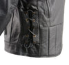 Men's Vented Racer Leather Motorcycle Jacket by HighwayLeather featuring perforated panels and a sleek, fitted design.