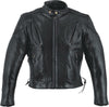 Vented racer leather motorcycle jacket for men by HighwayLeather, featuring ventilation panels and a sleek, fitted design.